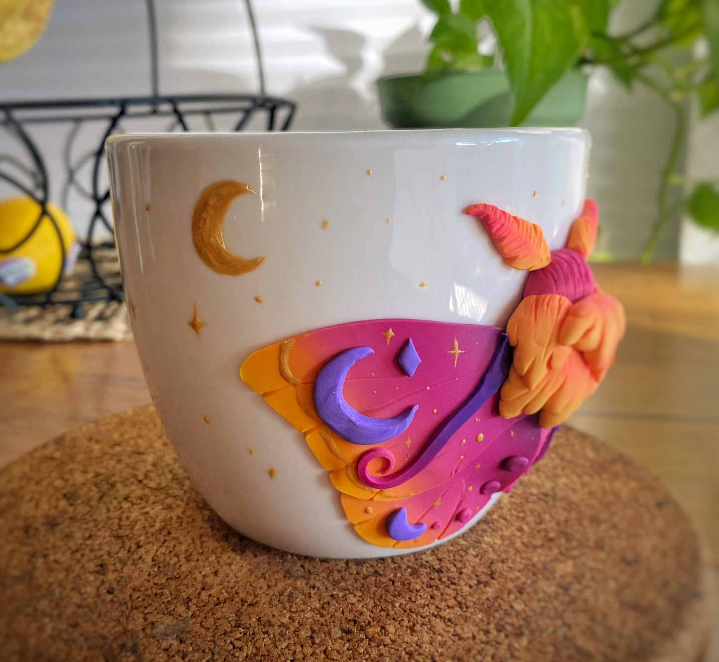 Pink Moth Mug