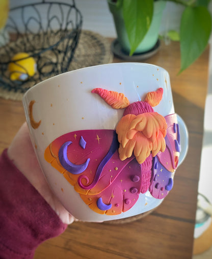 Pink Moth Mug