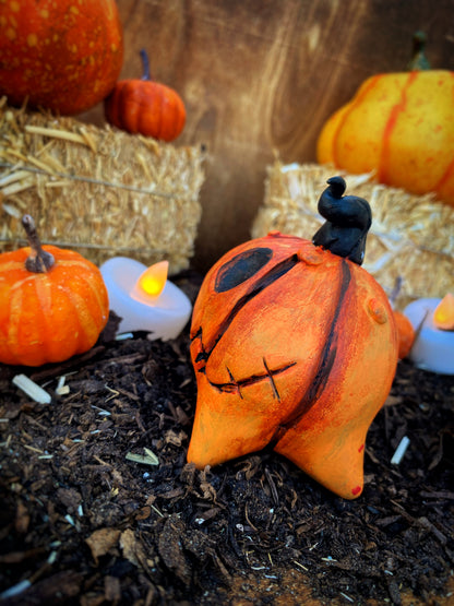 Freddie Pumpkin Puppy Sculpture 🎃