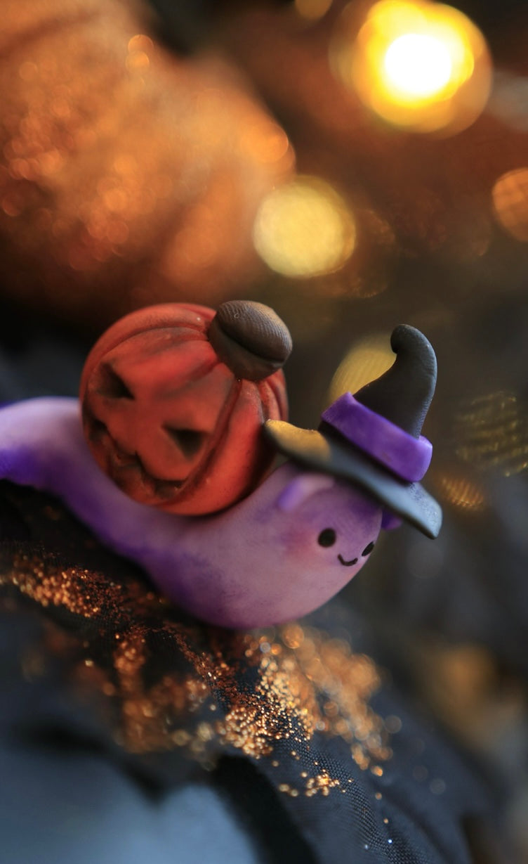 Witch Pumpkin Snail Friend