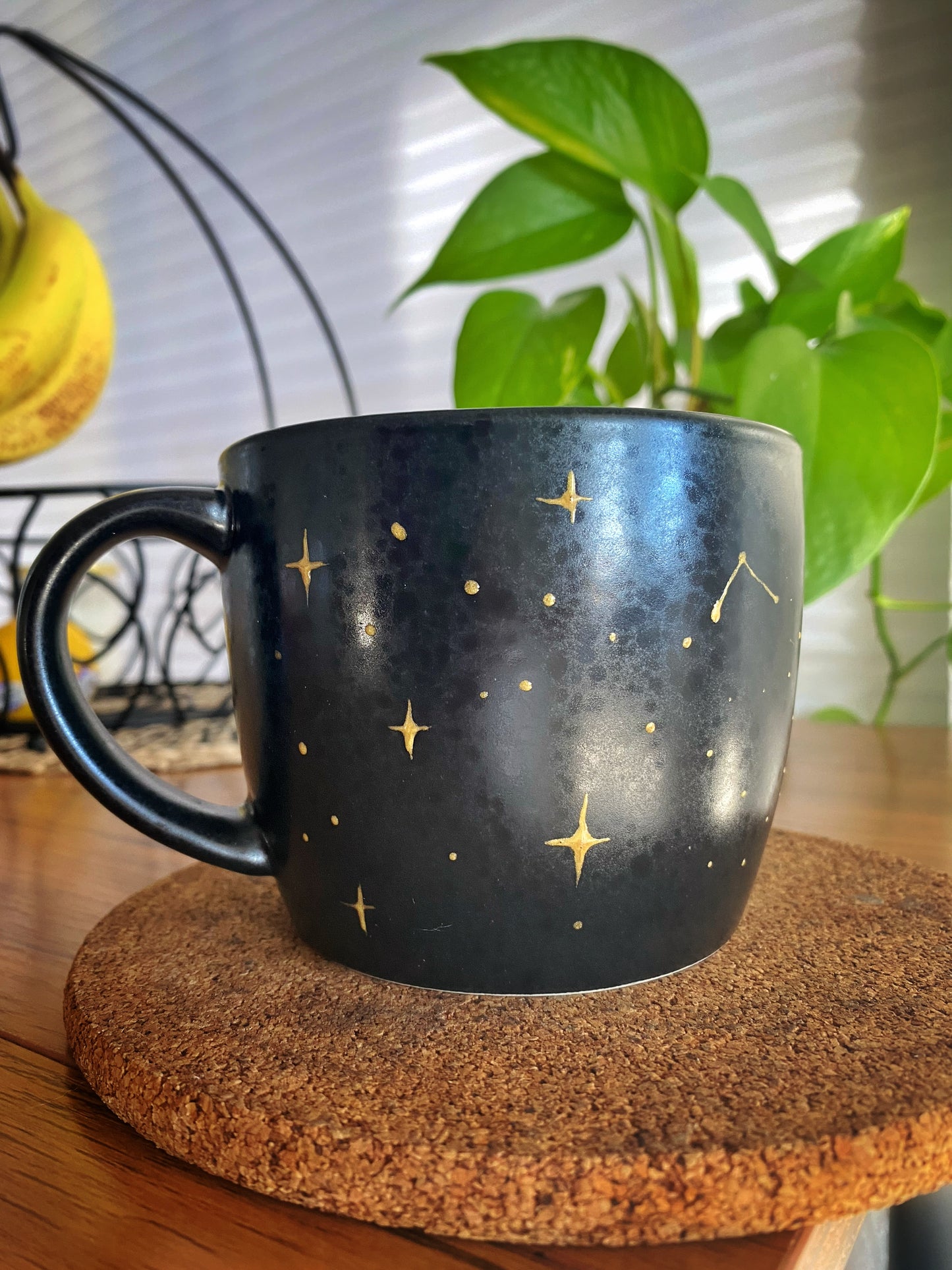 Blue Starry Night Moth mug